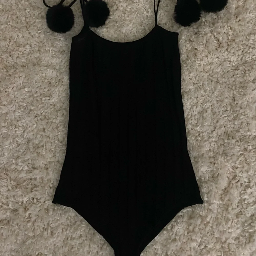 For Love And Lemons Knitz Bonbon Black Knit Bodysuit - Picture 3 of 4